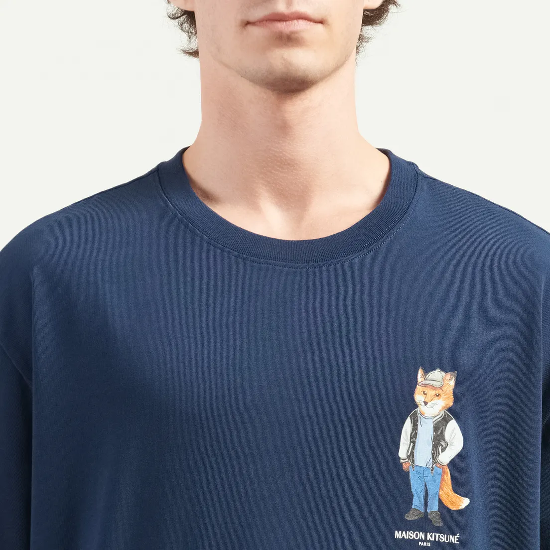 Maison Kitsune Мужская футболка Dressed Fox Oversize