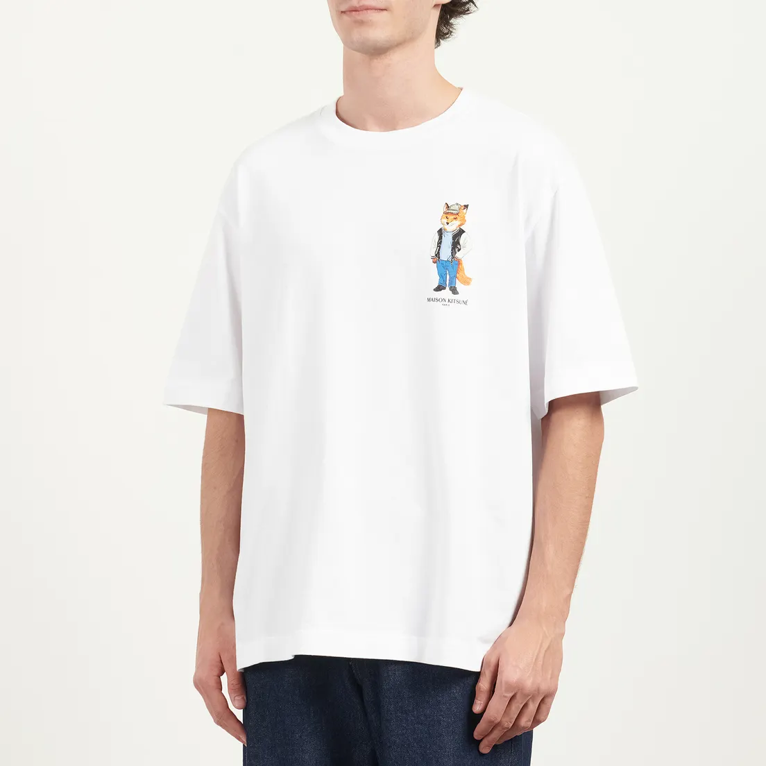Maison Kitsune Мужская футболка Dressed Fox Oversize