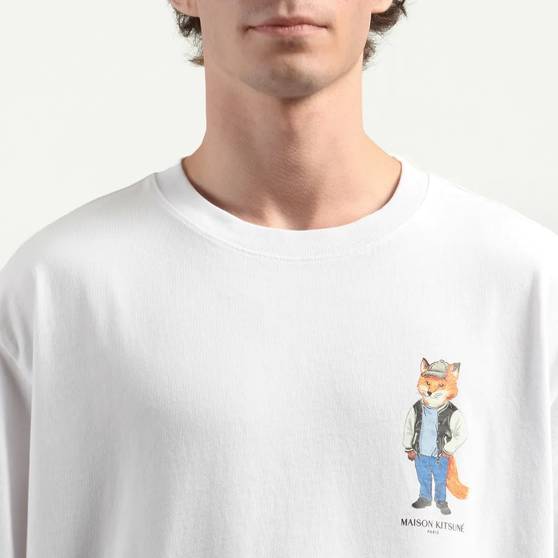 Maison Kitsune Мужская футболка Dressed Fox Oversize