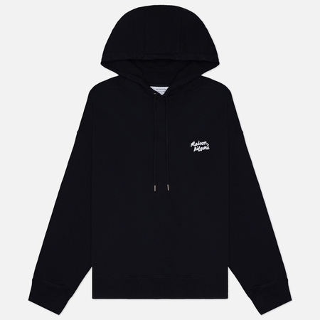 Мужская толстовка Maison Kitsune Handwriting Oversize Hoodie, цвет чёрный, размер S