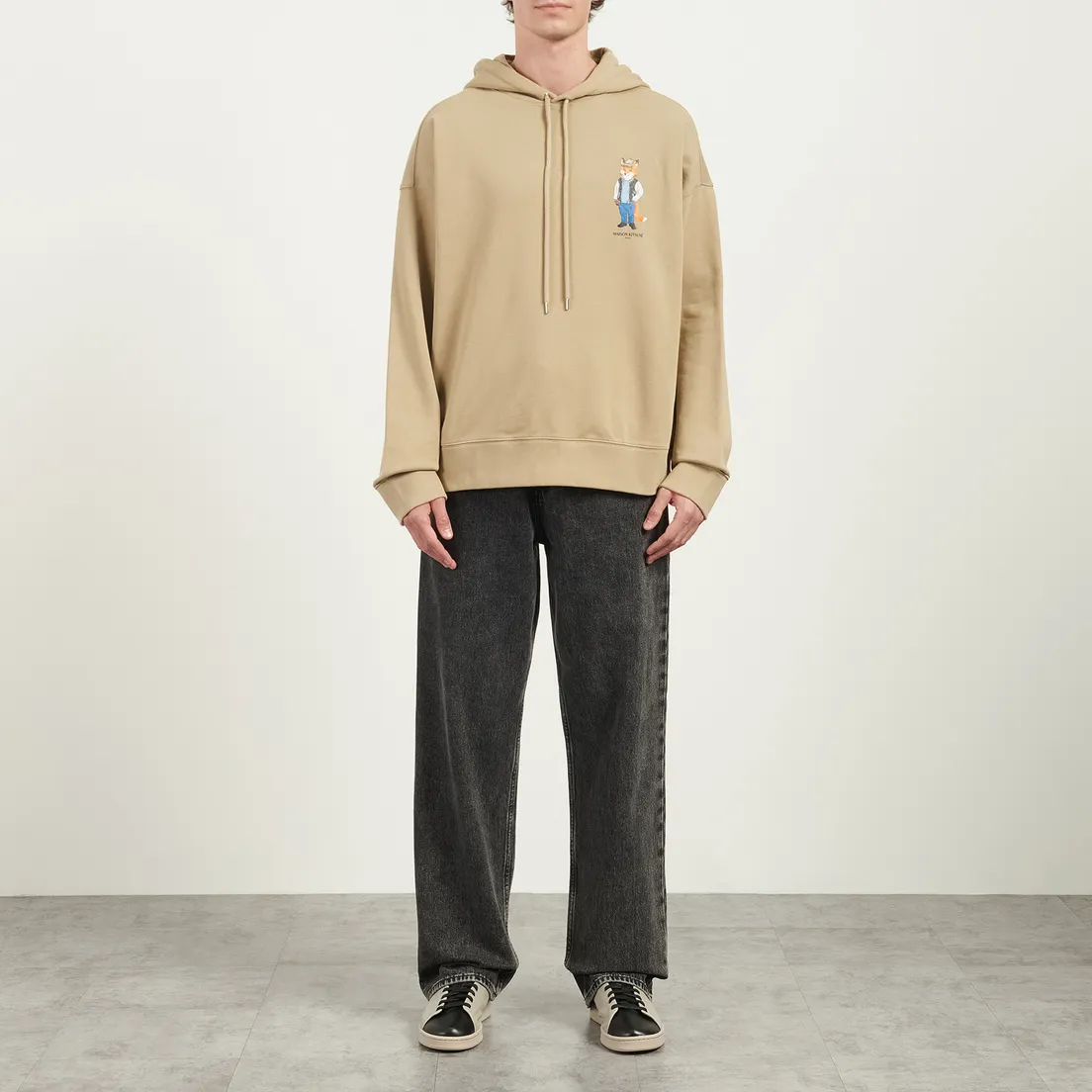 Maison Kitsune Мужская толстовка Dressed Fox Oversize Hoodie