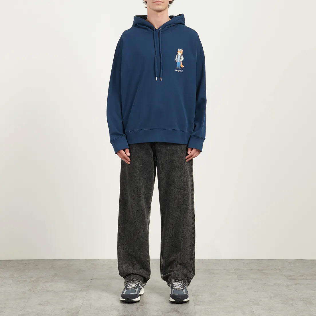 Maison Kitsune Мужская толстовка Dressed Fox Oversize Hoodie