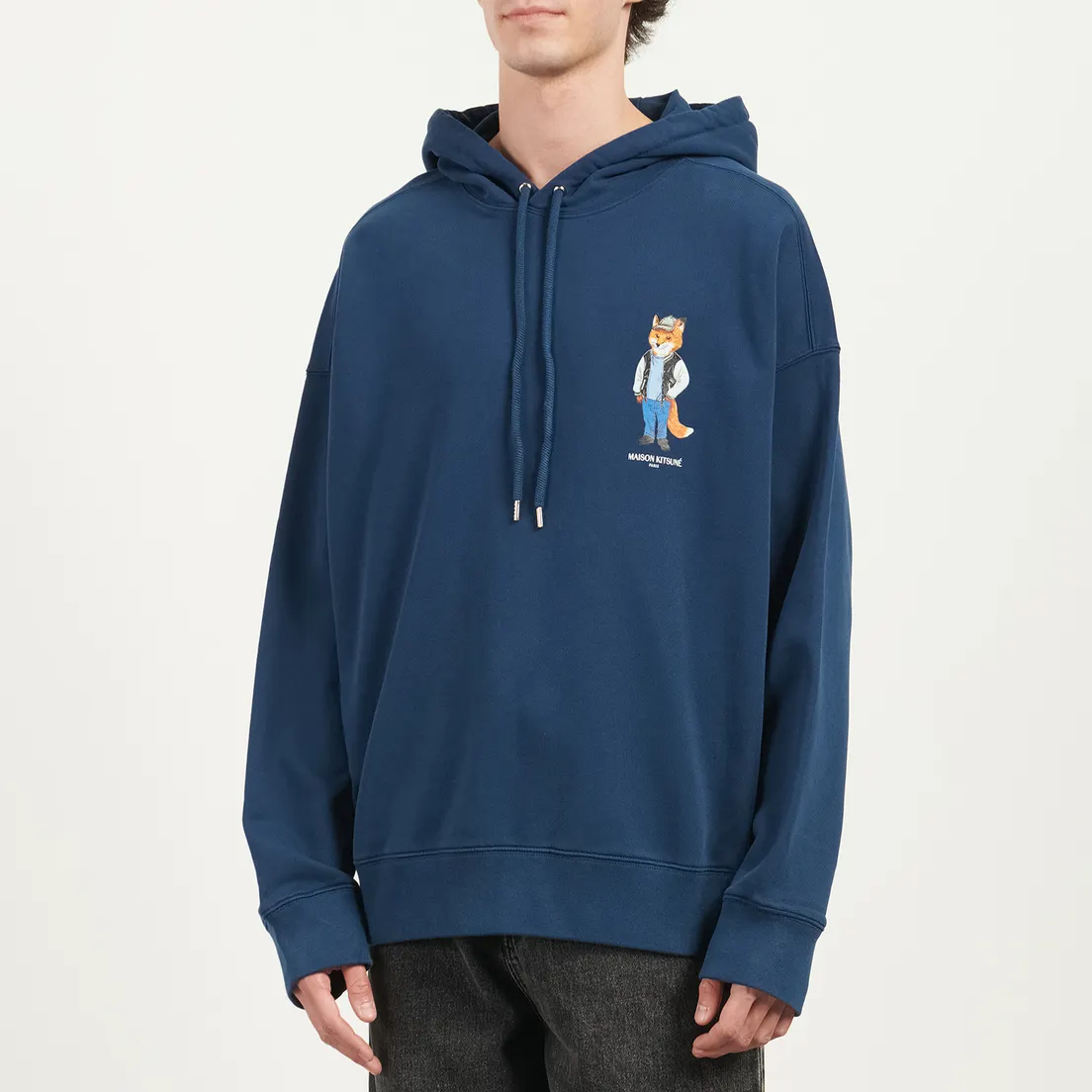 Maison Kitsune Мужская толстовка Dressed Fox Oversize Hoodie
