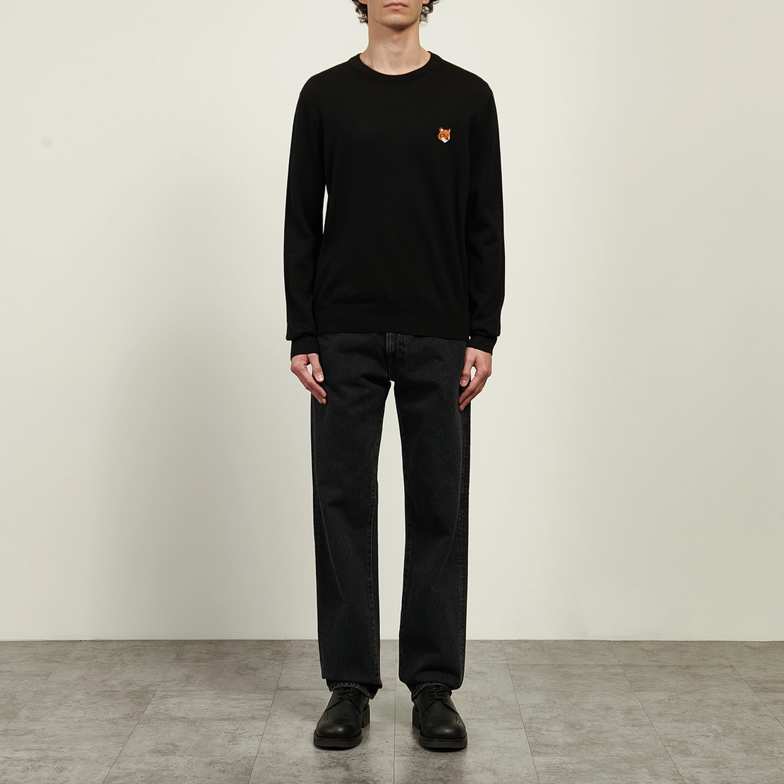 Maison Kitsune Мужской свитер Fox Head Merino Regular