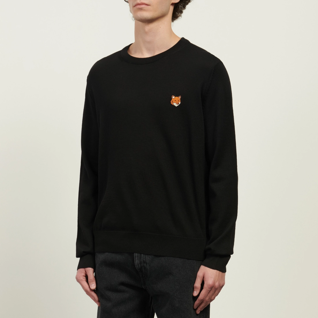 Maison Kitsune Мужской свитер Fox Head Merino Regular