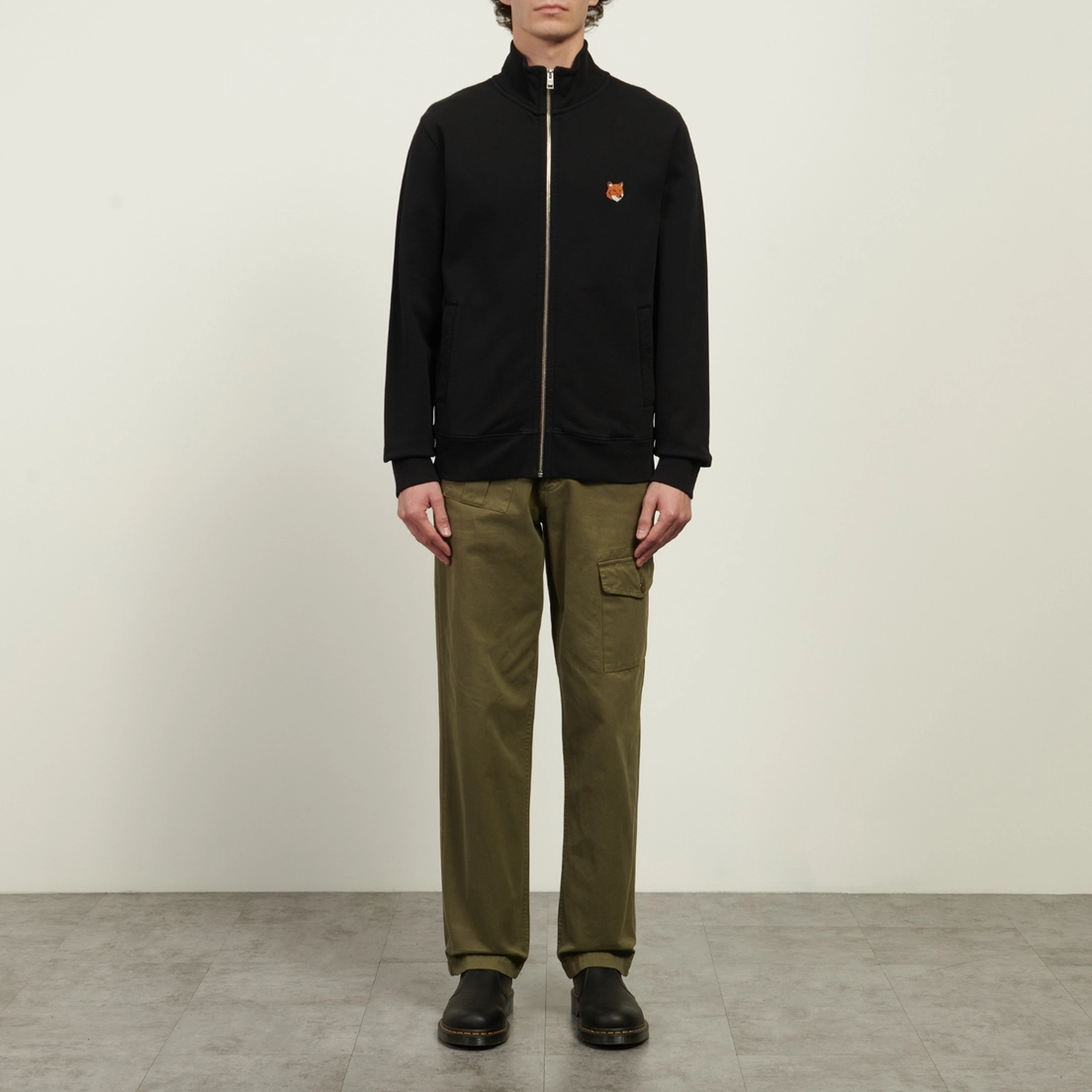Maison Kitsune Мужская толстовка Fox Head Zipped Regular