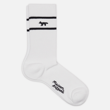 Носки Maison Kitsune Profile Fox Sporty, цвет белый, размер 40-45 EU