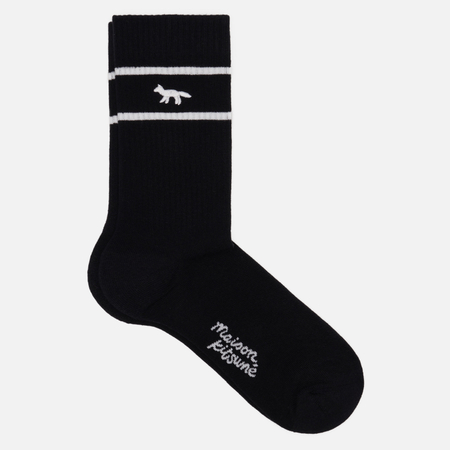 Носки Maison Kitsune Profile Fox Sporty, цвет чёрный, размер 40-45 EU