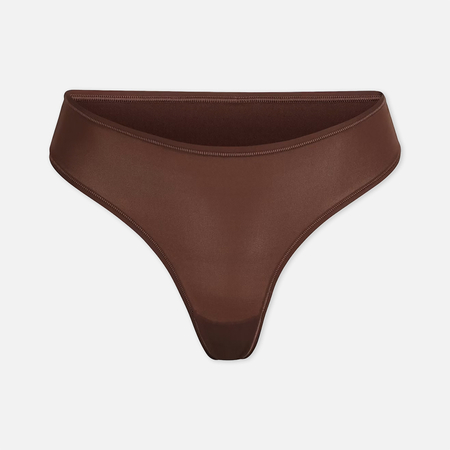 Женские трусы SKIMS Fits Everybody Thong, цвет коричневый