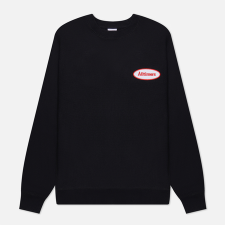 фото Мужская толстовка alltimers tankful patch heavyweight crew neck, цвет чёрный, размер s