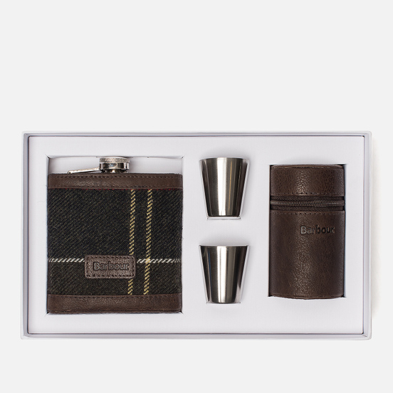 Подарочный набор Barbour Tartan Hip Flask And Cups Classic Tartan