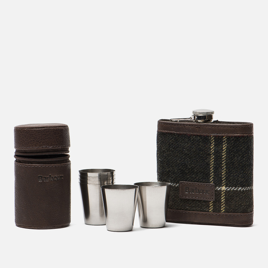 Подарочный набор Barbour Tartan Hip Flask And Cups Classic Tartan