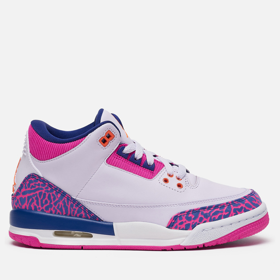 Подростковые кроссовки Jordan Air Jordan 3 Retro GS Barely Grape/Hyper Crimson/Fire Pink