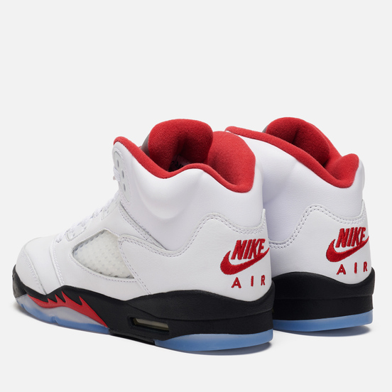 Подростковые кроссовки Jordan Air Jordan 5 Retro GS True White/Fire Red/Black