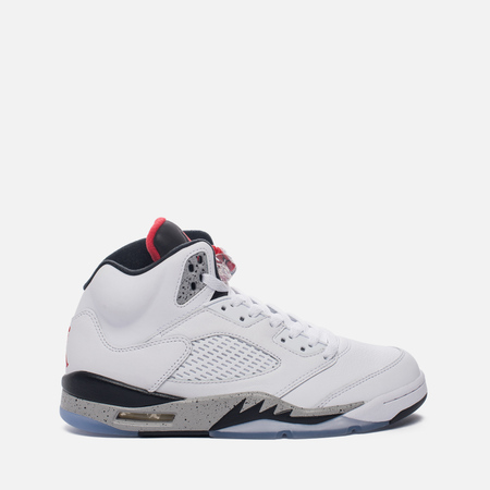 Подростковые кроссовки Jordan Air Jordan 5 Retro GS White/University Red/Black