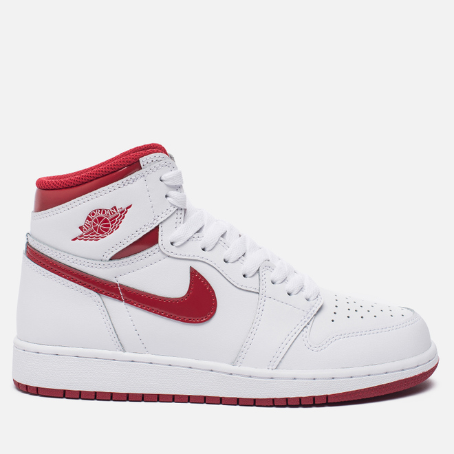 Подростковые кроссовки Jordan Air Jordan 1 Retro High OG BG White/Metallic Red/White