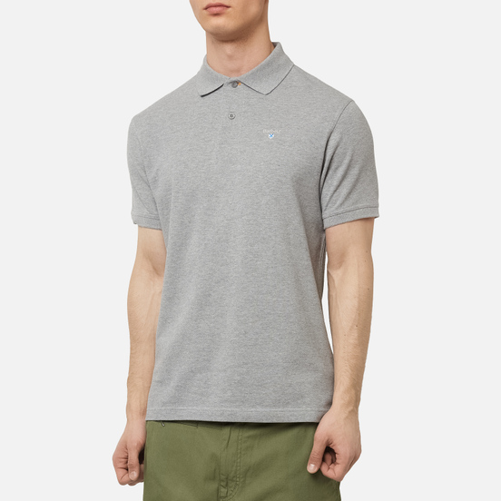 Мужское поло Barbour Sports Grey Marl