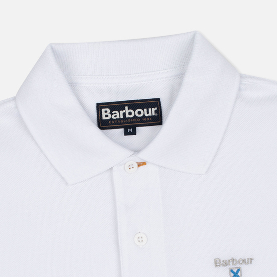 Мужское поло Barbour Sports White