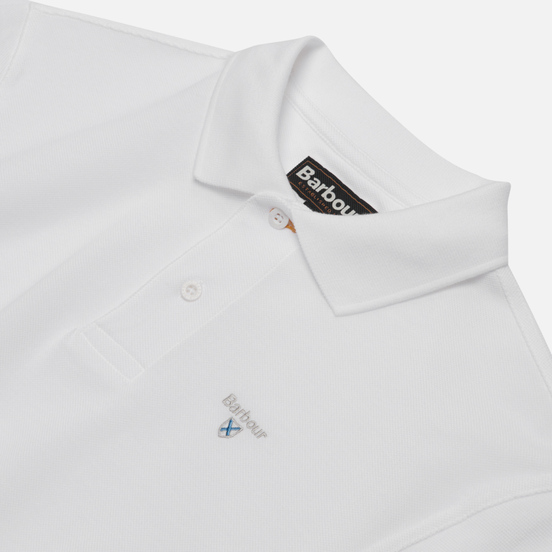 Мужское поло Barbour Sports White