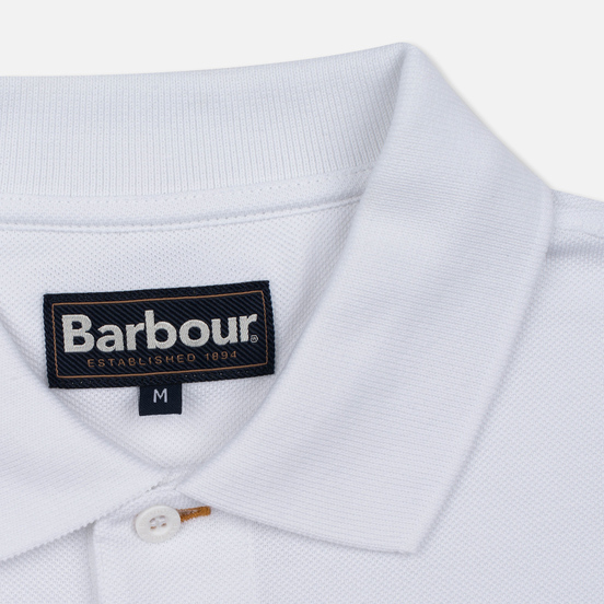 Мужское поло Barbour Sports White