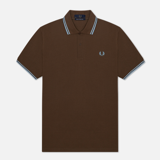 Мужское поло Fred Perry M12 Chocolate/Ice/Ice