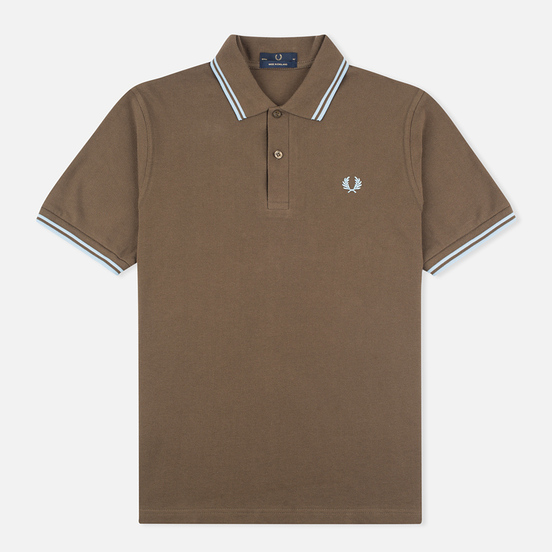 Мужское поло Fred Perry M12 Chocolate/Ice/Ice