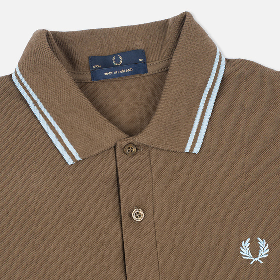 Мужское поло Fred Perry M12 Chocolate/Ice/Ice