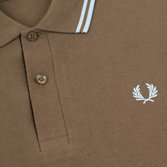 Мужское поло Fred Perry M12 Chocolate/Ice/Ice