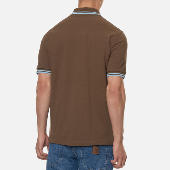 Мужское поло Fred Perry M12 Chocolate/Ice/Ice