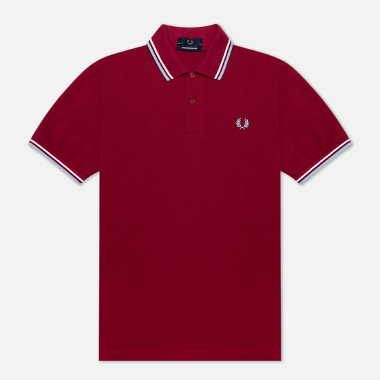 Мужское поло Fred Perry M12 Maroon/White/Ice