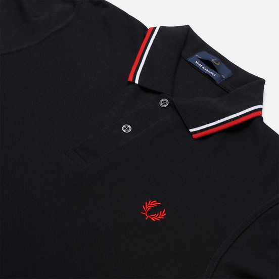 Мужское поло Fred Perry M12 Black/White/Bright Red