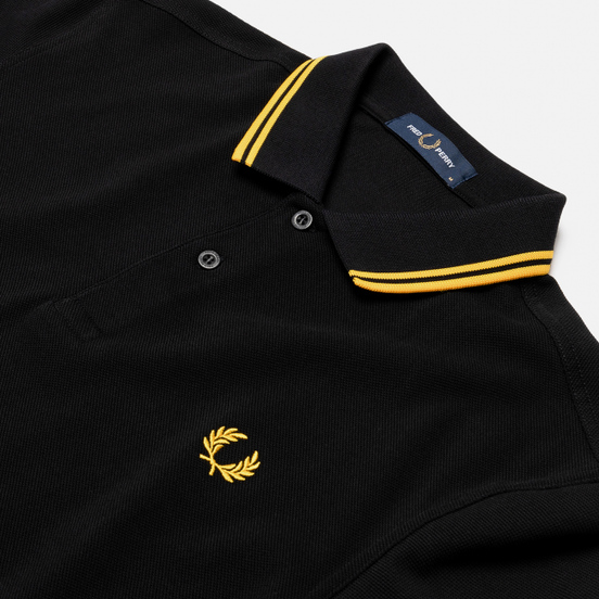 Мужское поло Fred Perry M3600 Twin Tipped Black/Bright Yellow/Bright Yellow