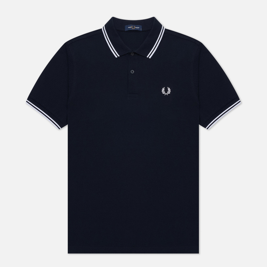 Мужское поло Fred Perry M3600 Twin Tipped Navy/White