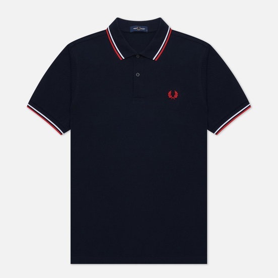 Мужское поло Fred Perry M3600 Twin Tipped Navy/White/Red