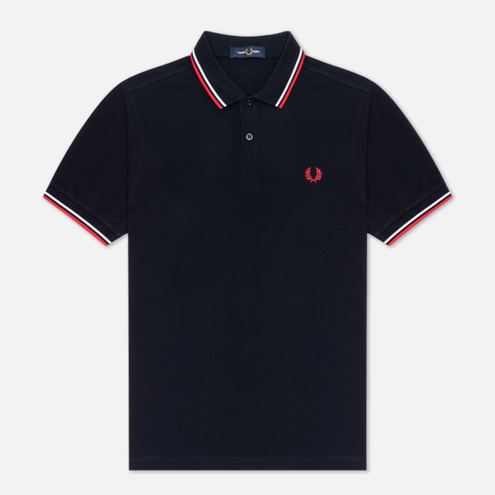 Мужское поло Fred Perry M3600 Twin Tipped Navy/White/Red
