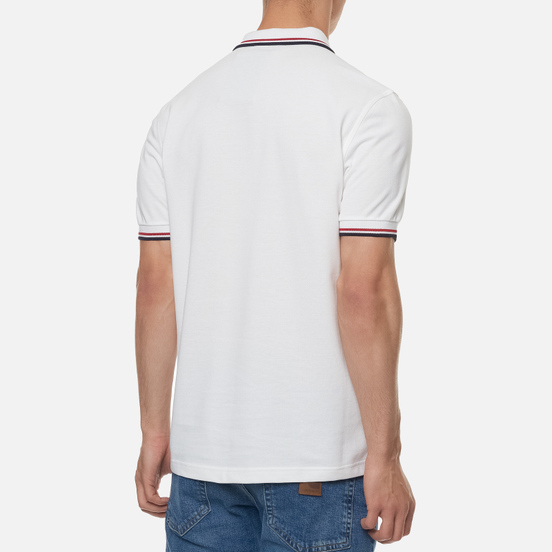 Мужское поло Fred Perry M3600 Twin Tipped White/Bright Red/Navy