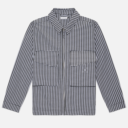 Мужская рубашка Pop Trading Company Gingham Boxer Overshirt, цвет чёрный, размер M