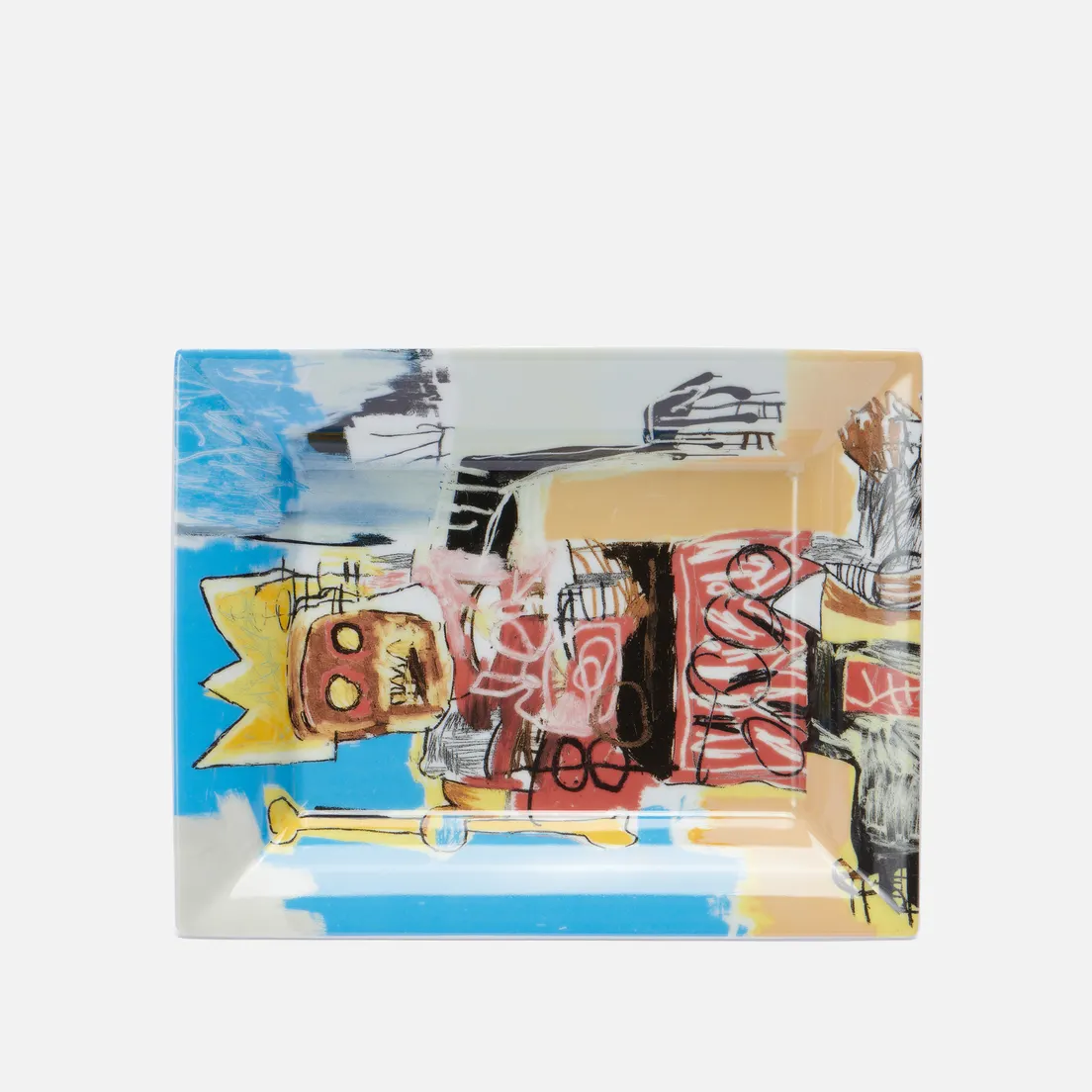 Ligne Blanche Поднос Jean-Michel Basquiat Yellow Crown & Bone