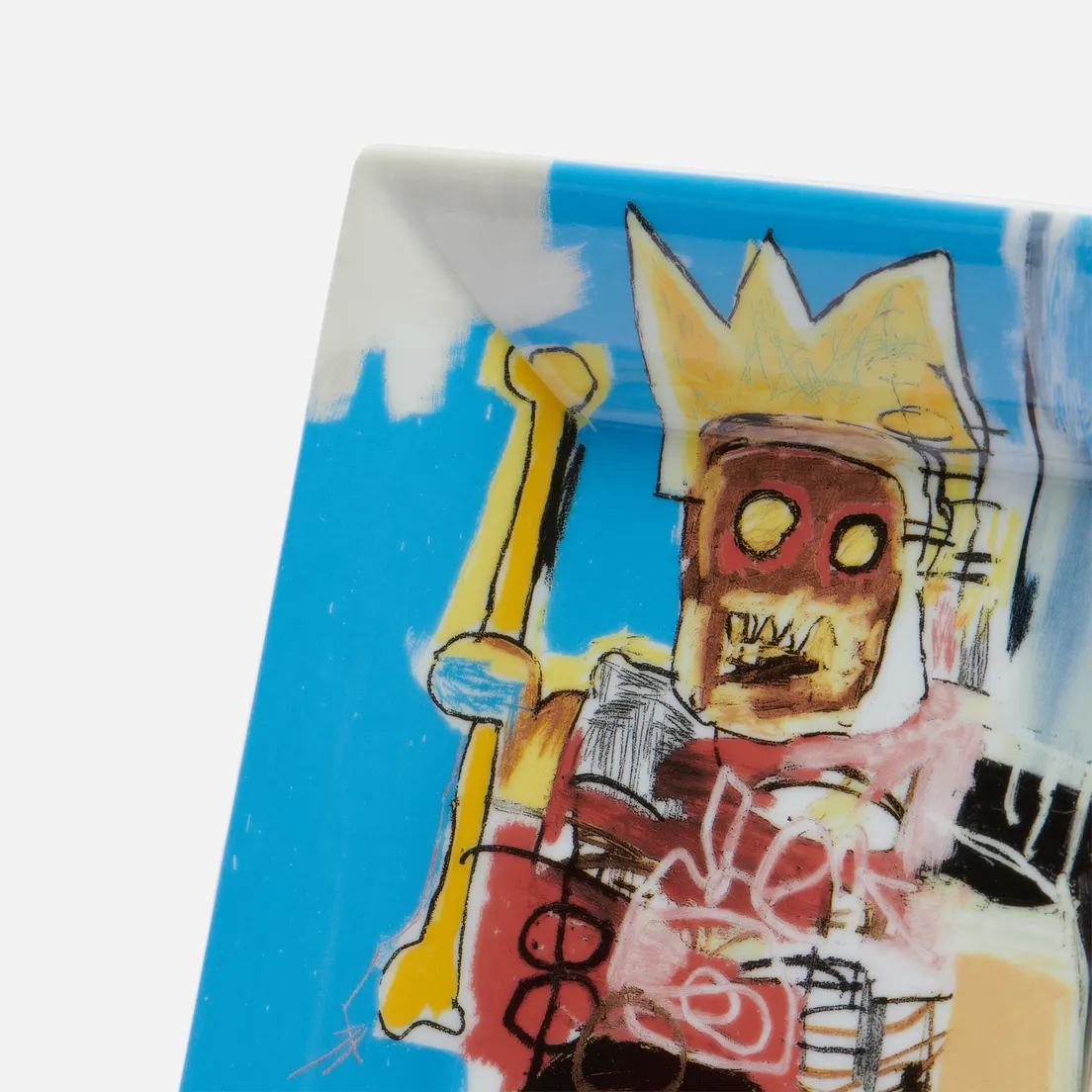 Ligne Blanche Поднос Jean-Michel Basquiat Yellow Crown & Bone