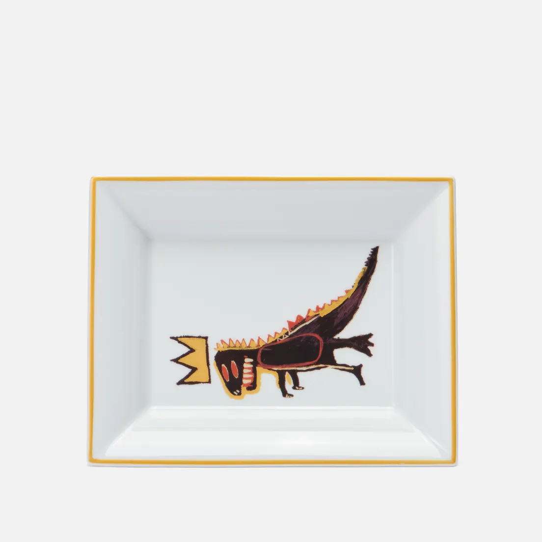 Ligne Blanche Поднос Jean-Michel Basquiat Gold Dragon