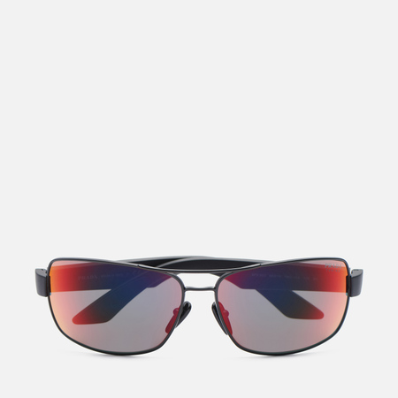 Солнцезащитные очки Prada Linea Rossa 50ZS 1BO10A, цвет чёрный, размер 65mm