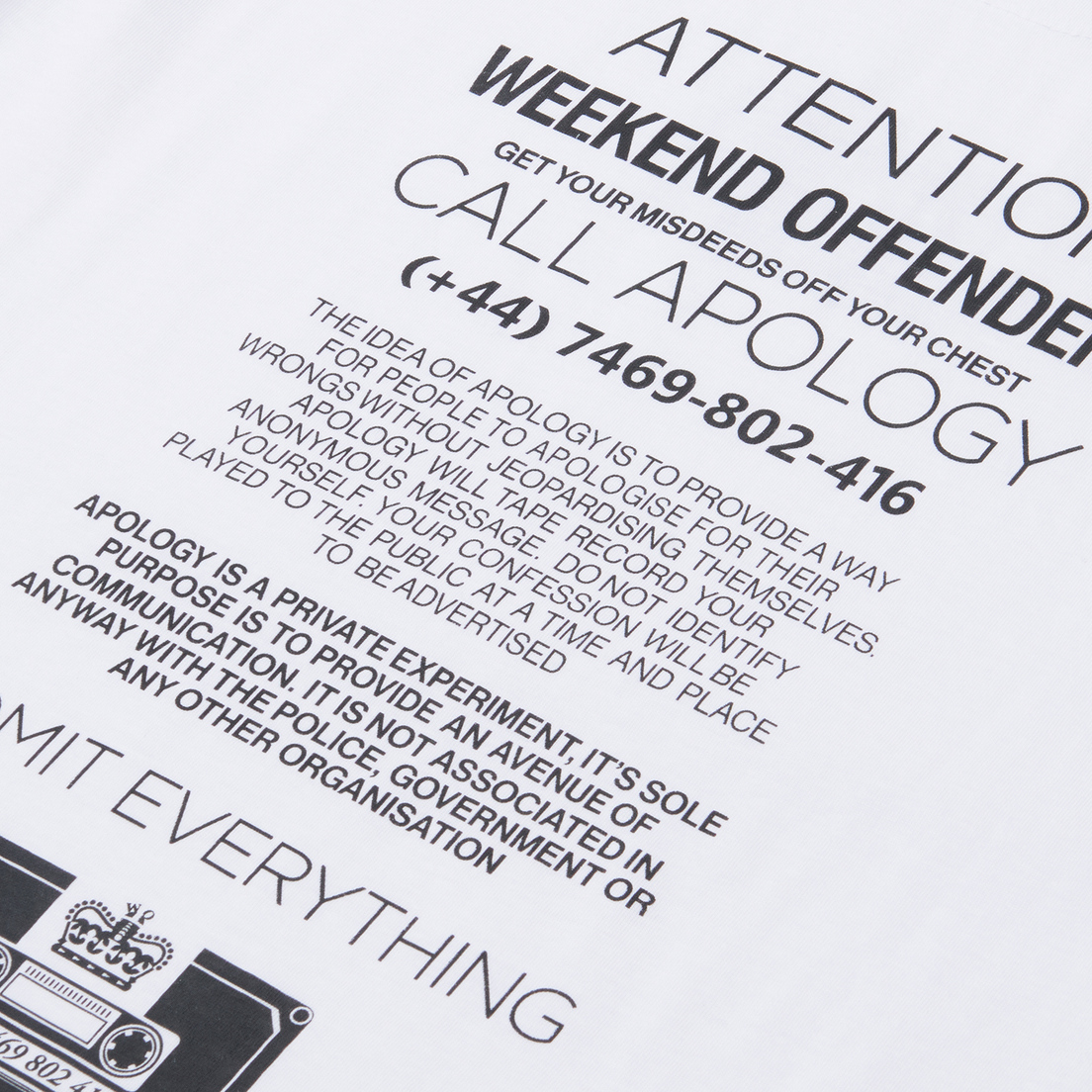 Weekend Offender Мужская футболка Apology Graphic