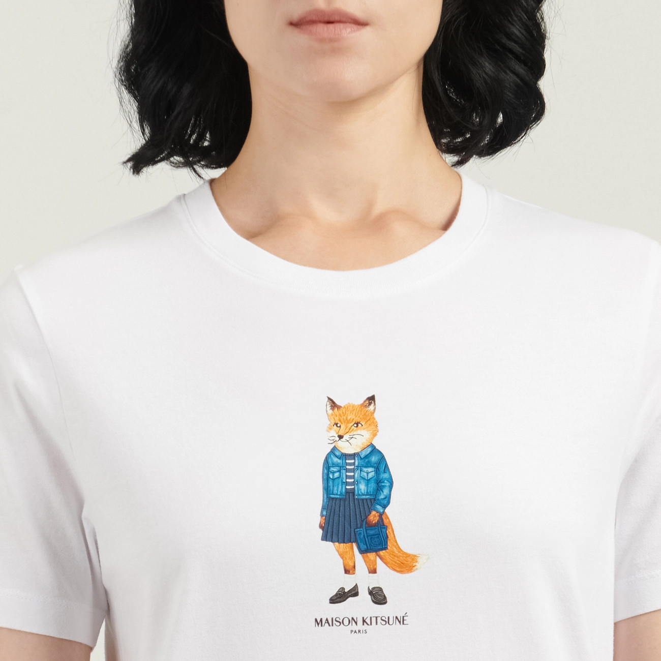 Женская футболка Maison Kitsune Dressed Fox Regular, PW00119KJ7026