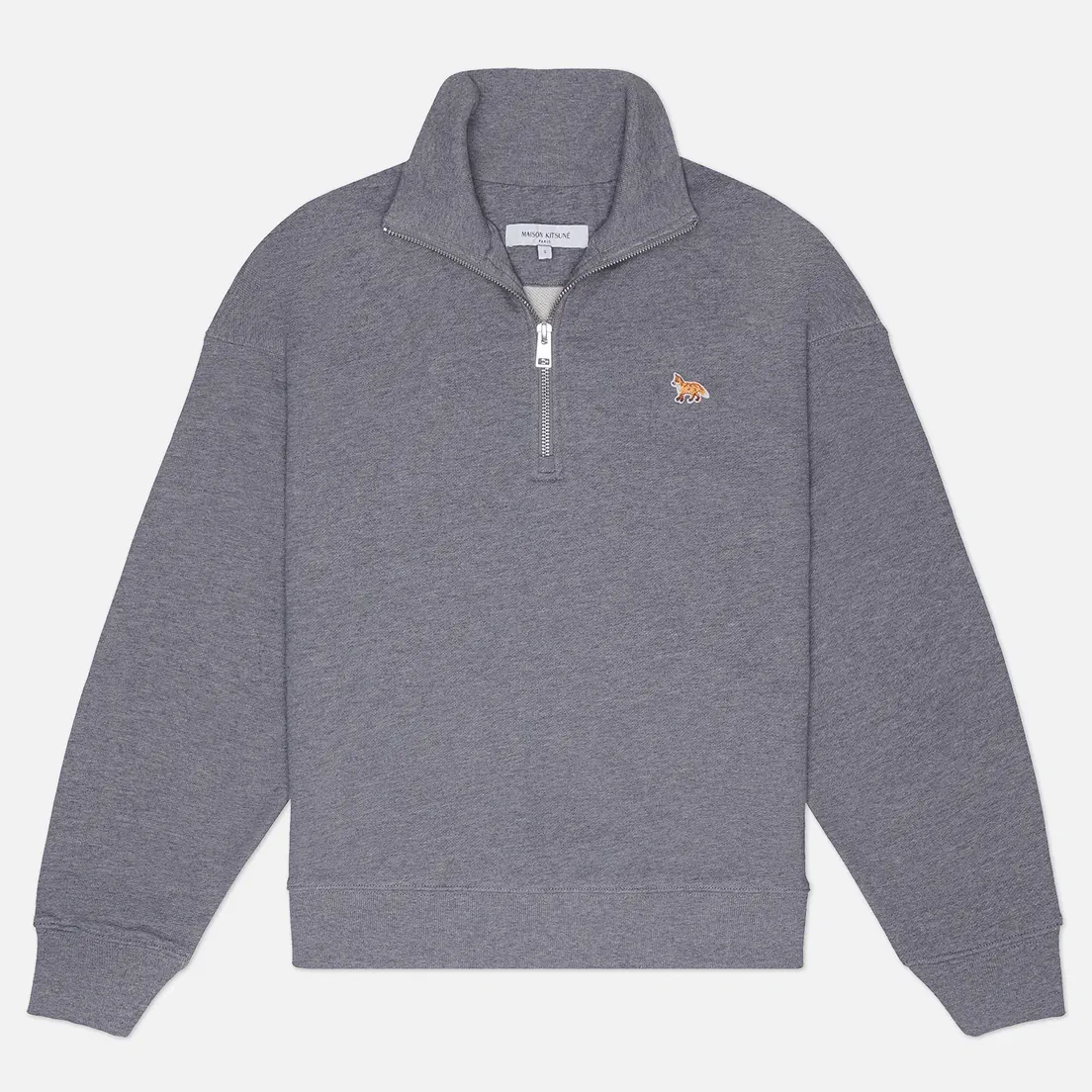 Maison Kitsune Женская толстовка Baby Fox Half Zipped