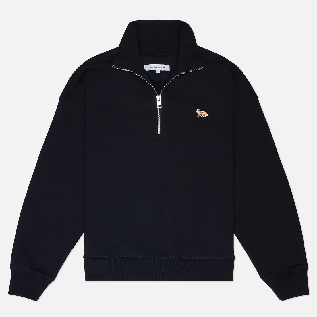 Maison Kitsune Женская толстовка Baby Fox Half Zipped