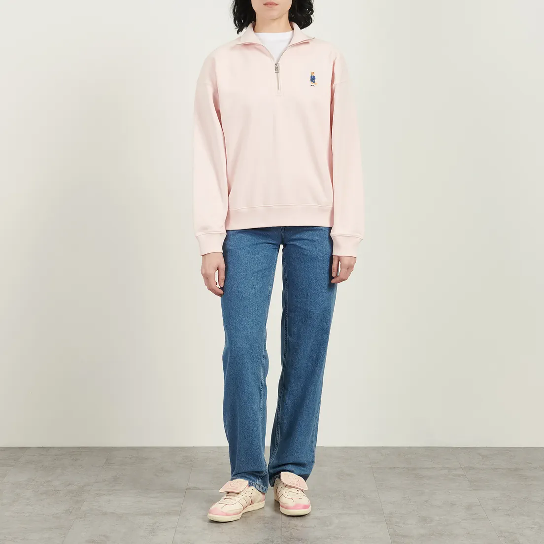 Maison Kitsune Женская толстовка Dressed Fox Half Zip