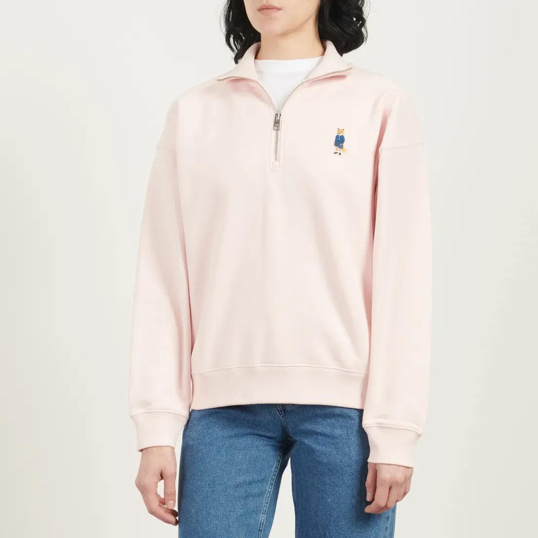 Maison Kitsune Женская толстовка Dressed Fox Half Zip