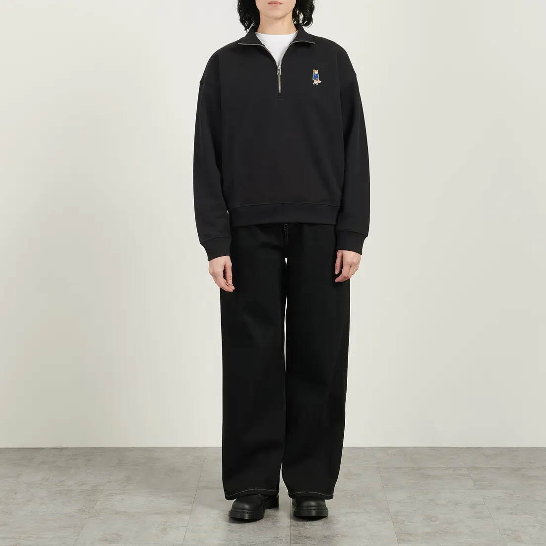 Maison Kitsune Женская толстовка Dressed Fox Half Zip