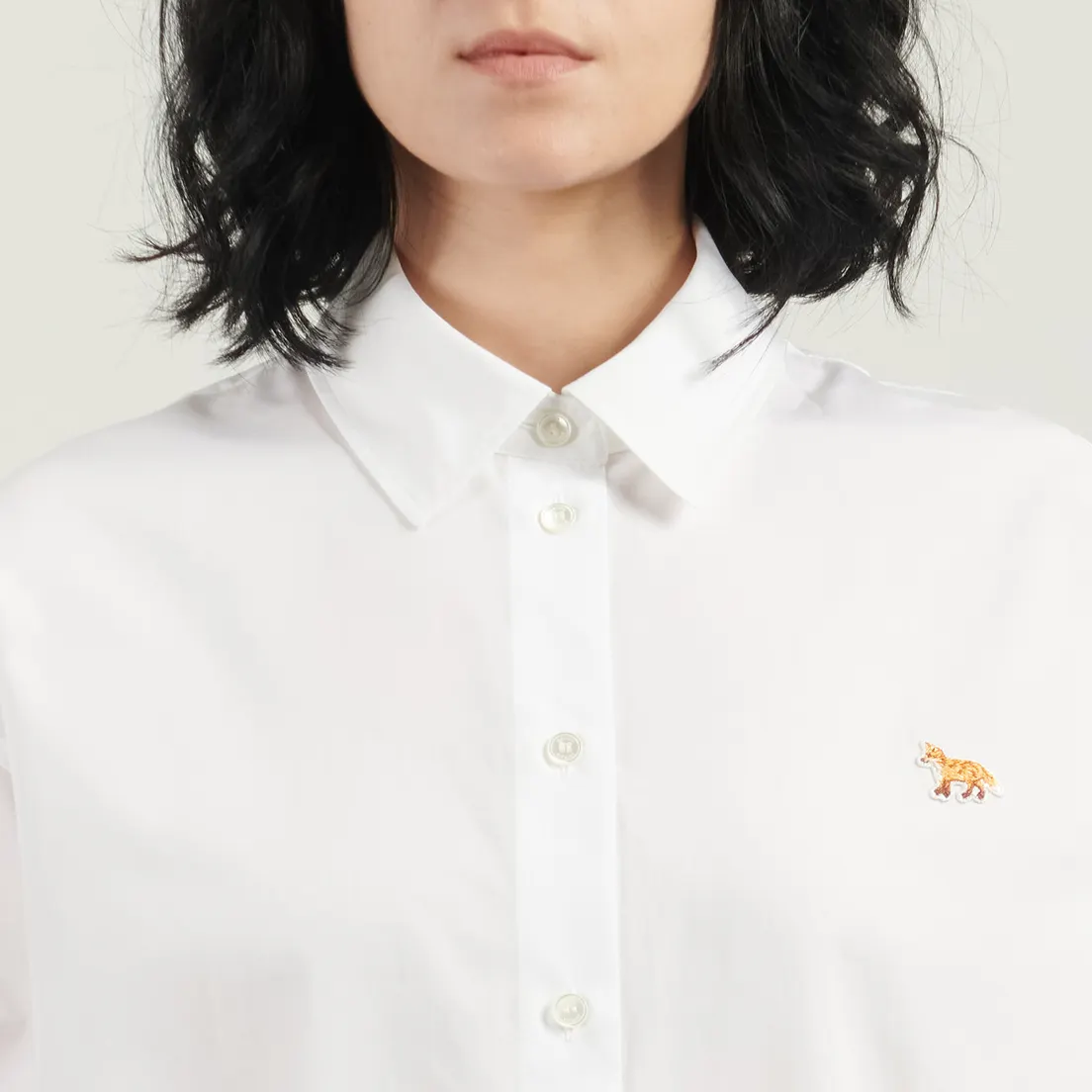 Maison Kitsune Женская рубашка Baby Fox Casual