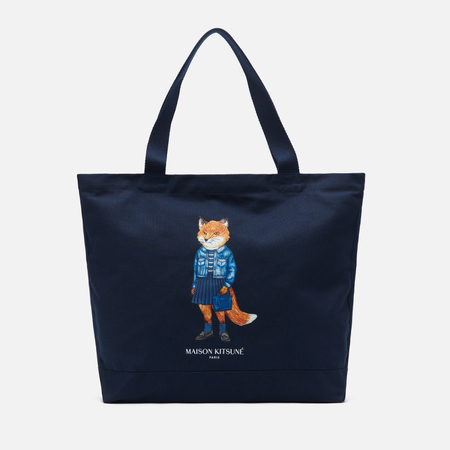 Сумка Maison Kitsune Dressed Fox Tote, цвет синий